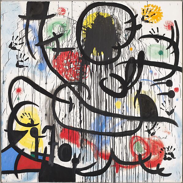 Mai 68 (May 68), Joan Miró (Spanish, Barcelona 1893–1983 Palma de Mallorca), Acrylic and oil on canvas 