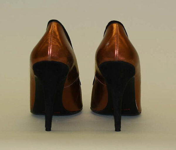 Ensemble, Todd Oldham (American, born 1961), (a) silk, plastic (b) wool; (c–d) leather, American