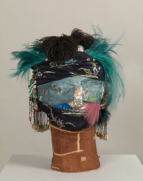 Angel of Anarchy, Eileen Agar (British, Buenos Aires 1899–1991 London), Plaster, fabric, bark cloth, nautilus, cowrie and mussel shells, beads, diamante stones, Bird of Paradise and ostrich feathers, horsehair, and dog skull 