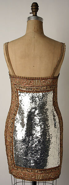 Dress, Todd Oldham (American, born 1961), silk, various metal elements (silver, brass, copper, bronze, gold-plated metal), plastic, American