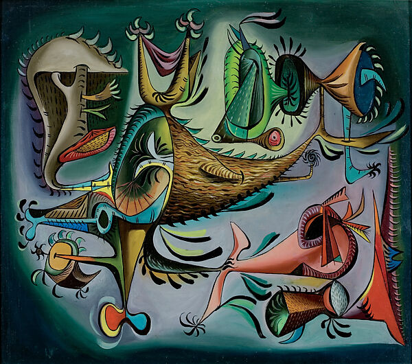 Los blasones mágicos del vuelo tropical (The Magical Blazons of Tropical Flight), Eugenio Granell  Spanish, Oil on linen