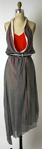 Dress, Gianni Versace (Italian, founded 1978), silk, cotton, polyester, jersey, leather, plastic, Italian