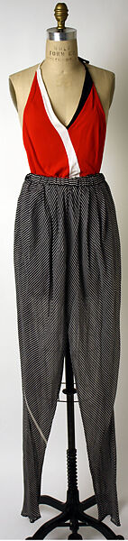 Ensemble, Gianni Versace (Italian, founded 1978), silk, cotton, polyester, jersey, leather, Italian