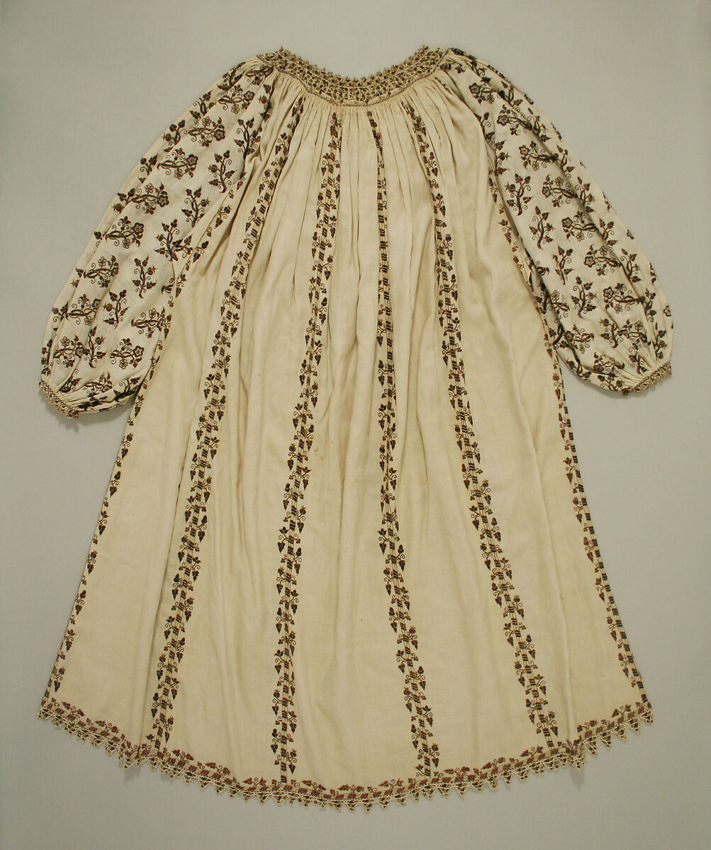 Blouse, silk, linen, metal thread, Italian