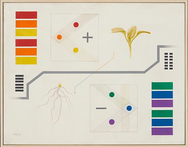 Shūeki kairi zu (kenkon) (Diagram of I Ching Divination [Heaven and Earth]), Kitawaki Noboru  Japanese, Oil on canvas