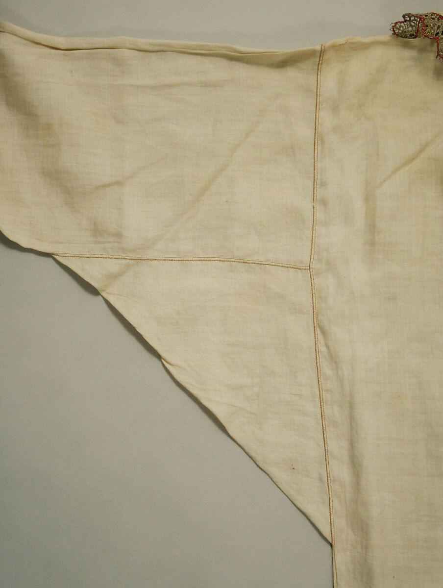 Shirt, linen, silk and metal thread, Italian