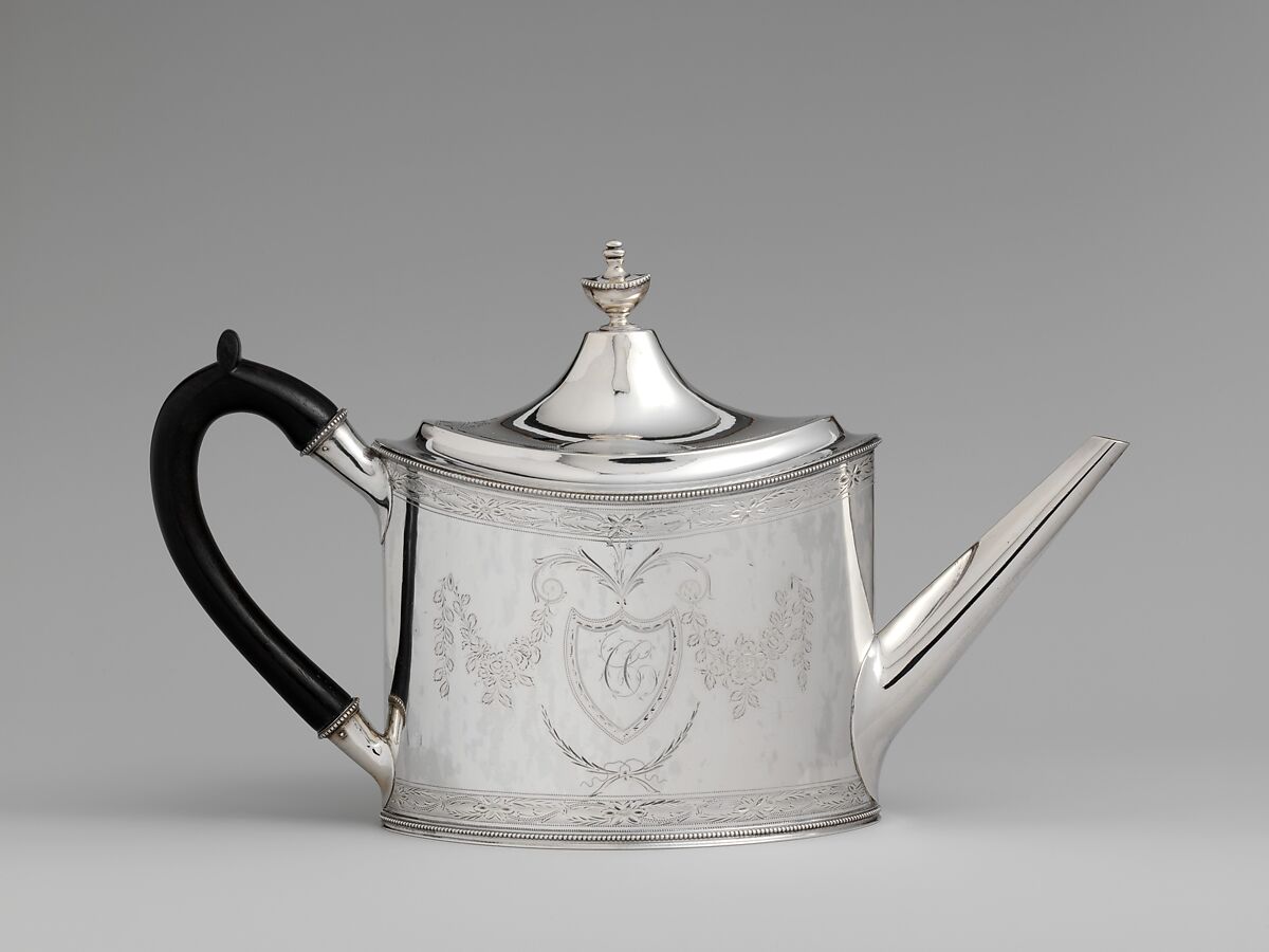 Teapot, John A. Schanck (New Jersey 1774–1864 New Jersey), Silver, American 