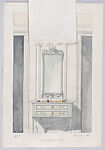 The Breakers: "Dressing Room No. 2", Office of Ogden Codman, Jr. (American, Boston, Massachusetts 1868–1951 Grégy-sur-Yerre), Watercolor and pencil on paper
