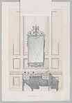 The Breakers: "Dressing Room No. 1", Office of Ogden Codman, Jr. (American, Boston, Massachusetts 1868–1951 Grégy-sur-Yerre), Watercolor and pencil on paper