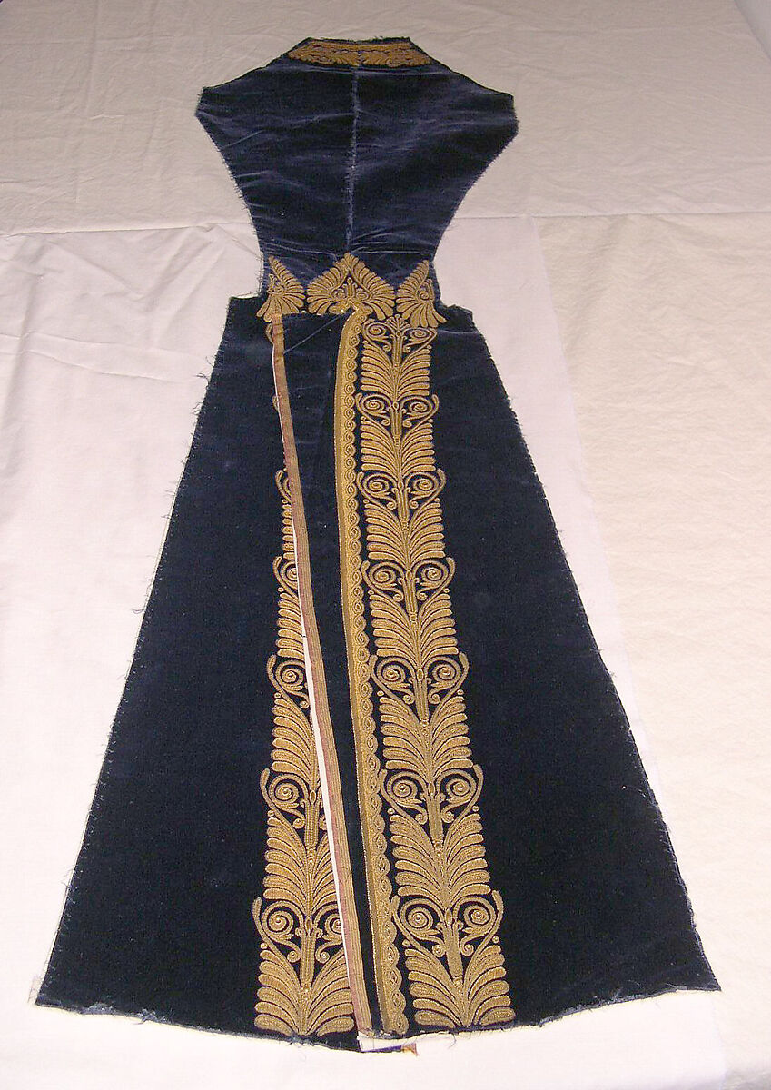 Habit à la disposition, silk, metal thread, cotton, French
