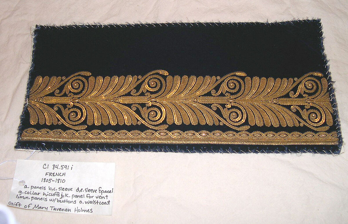 Habit à la disposition, silk, metal thread, cotton, French