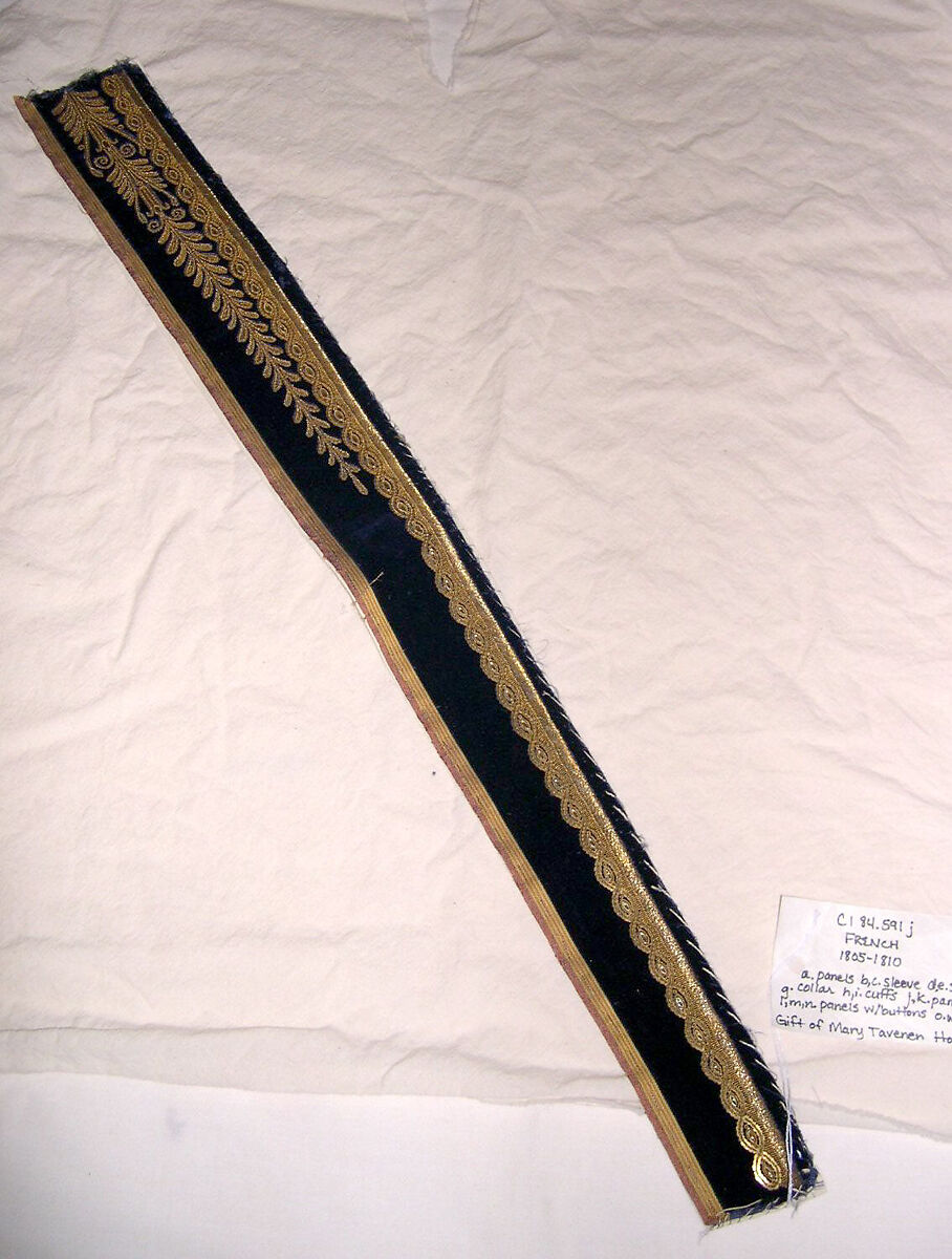 Habit à la disposition, silk, metal thread, cotton, French