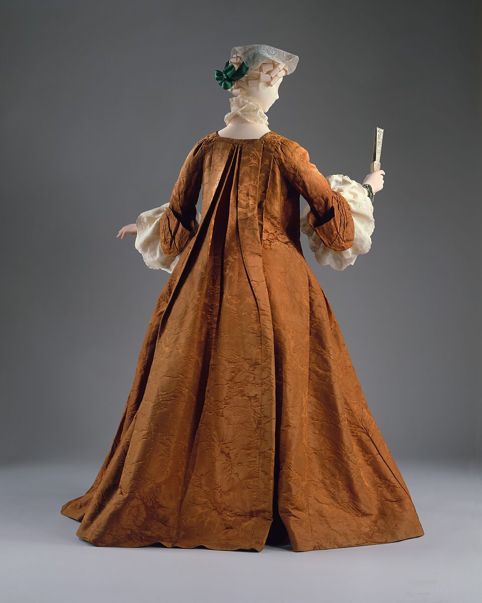 Dress, silk, flax, French