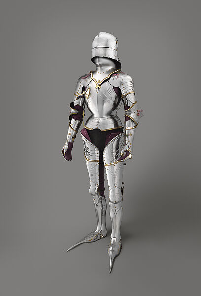 Field Armor of Maximilian I, Lorenz Helmschmid (German, Augsburg, ca. 1445–1516), Steel, copper alloy, leather, South German, Augsburg 