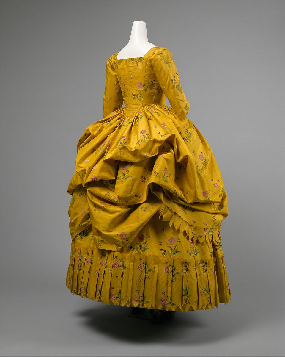 Robe à la Polonaise, silk, American 