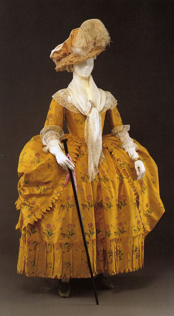 Robe à la Polonaise, silk, American