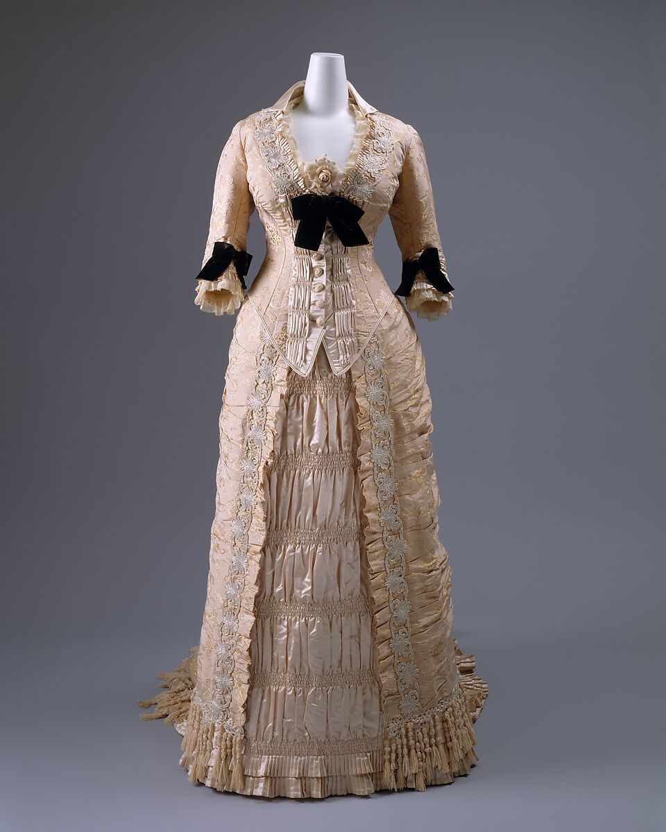 Dinner dress, Mon. Vignon  French, silk, glass, French