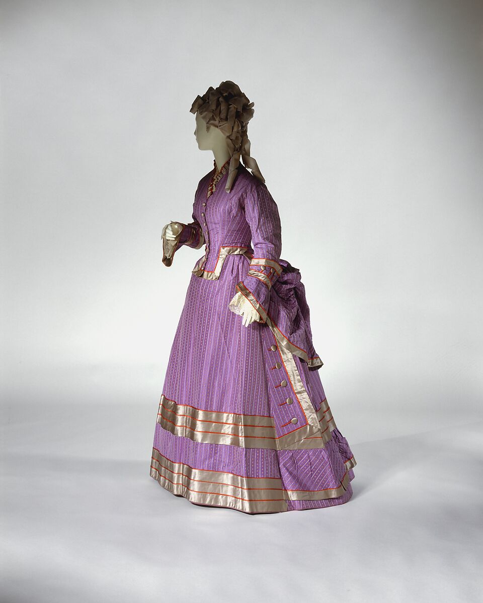 Dress, silk, probably British 