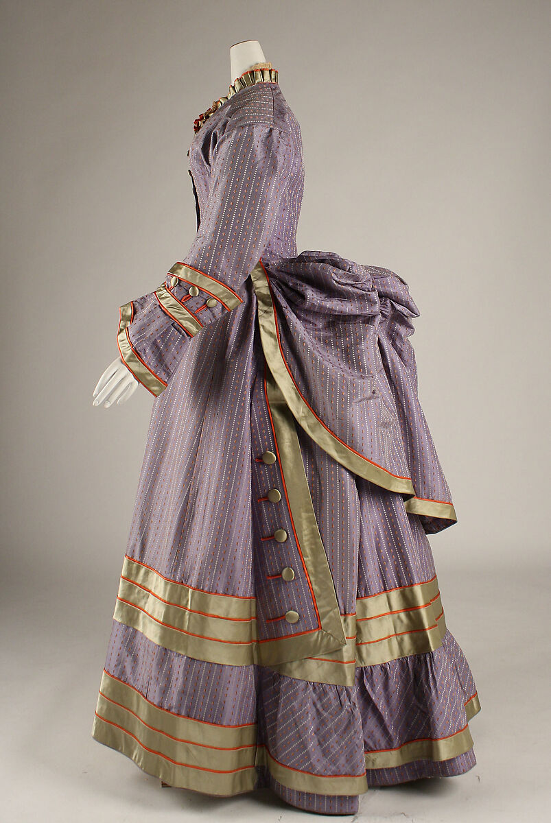 Dress, silk, probably British