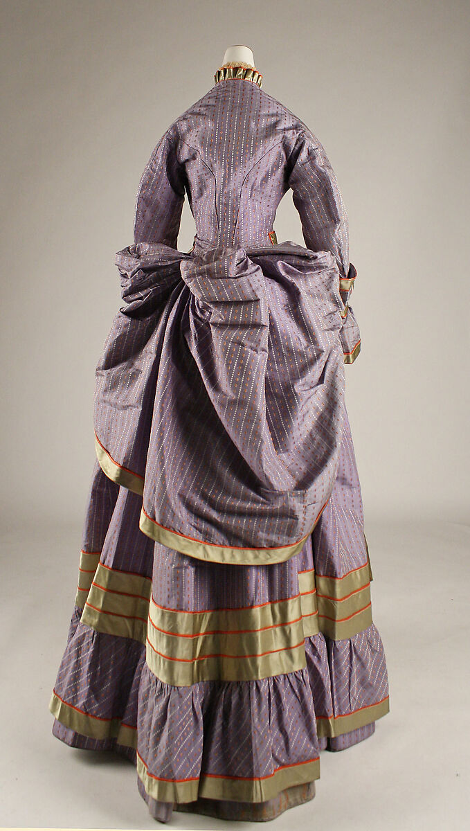 Dress, silk, probably British