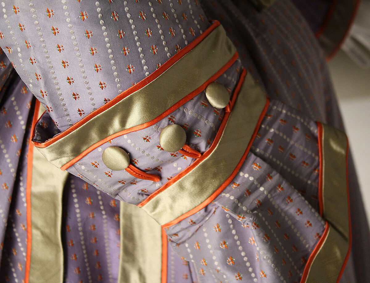 Dress, silk, probably British