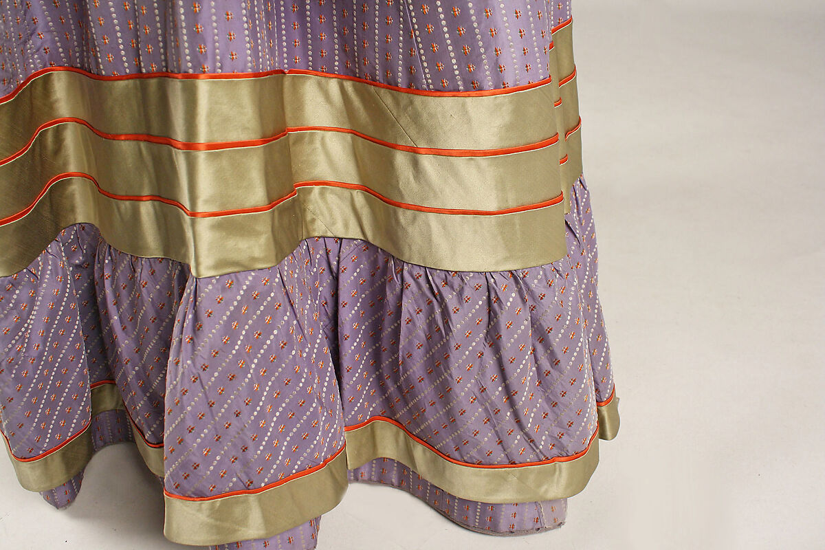 Dress, silk, probably British