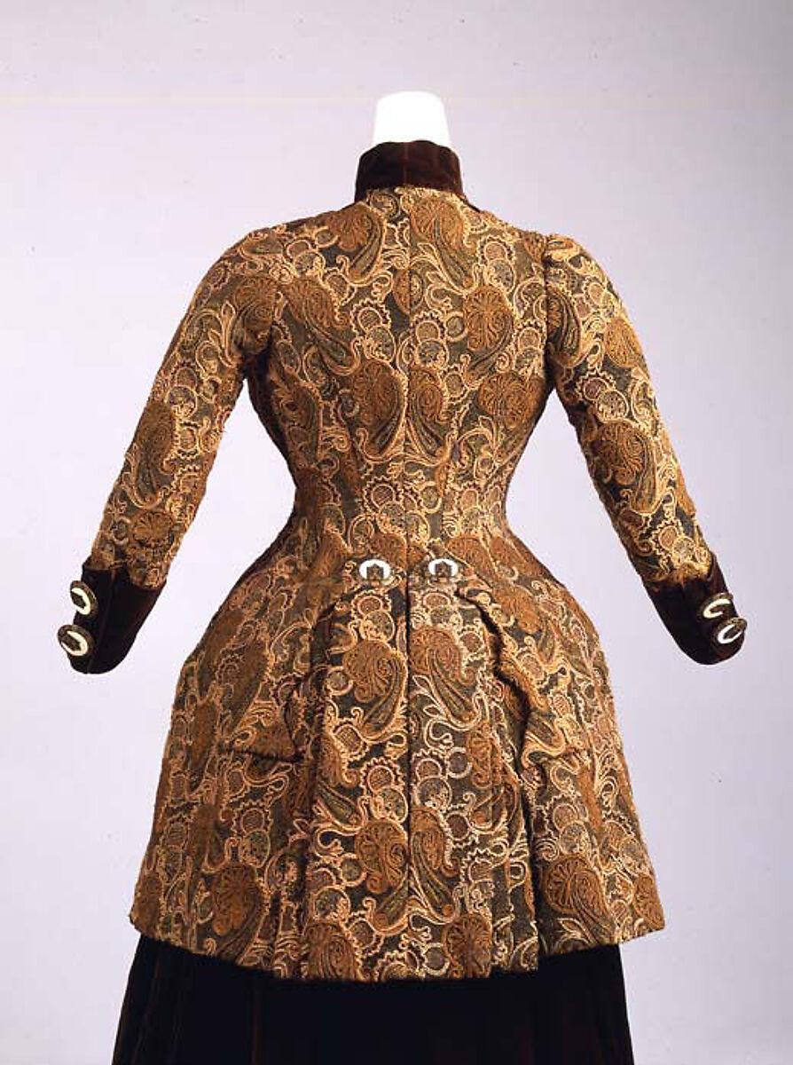 Dress, Josephine H. Egan, silk, metal thread, American