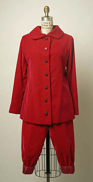 Evening suit, Yves Saint Laurent (French, founded 1961), cotton, glass, French 