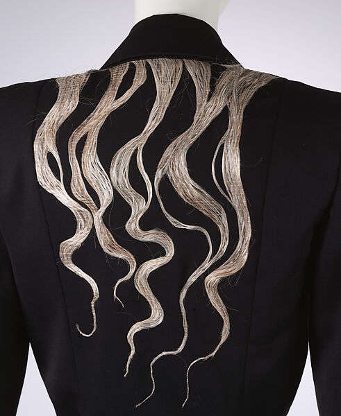 Ensemble, Olivier Theyskens (Belgian, born 1977), (a) wool, synthetic fiber, horsehair, metal; (b) wool, metal, Belgian