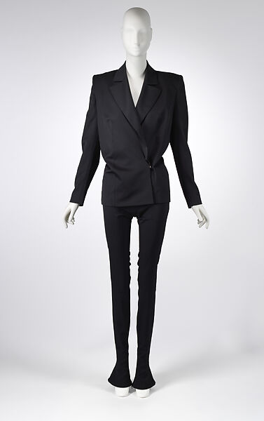 Ensemble, Olivier Theyskens (Belgian, born 1977), (a) wool, synthetic fiber, horsehair, metal; (b) wool, metal, Belgian