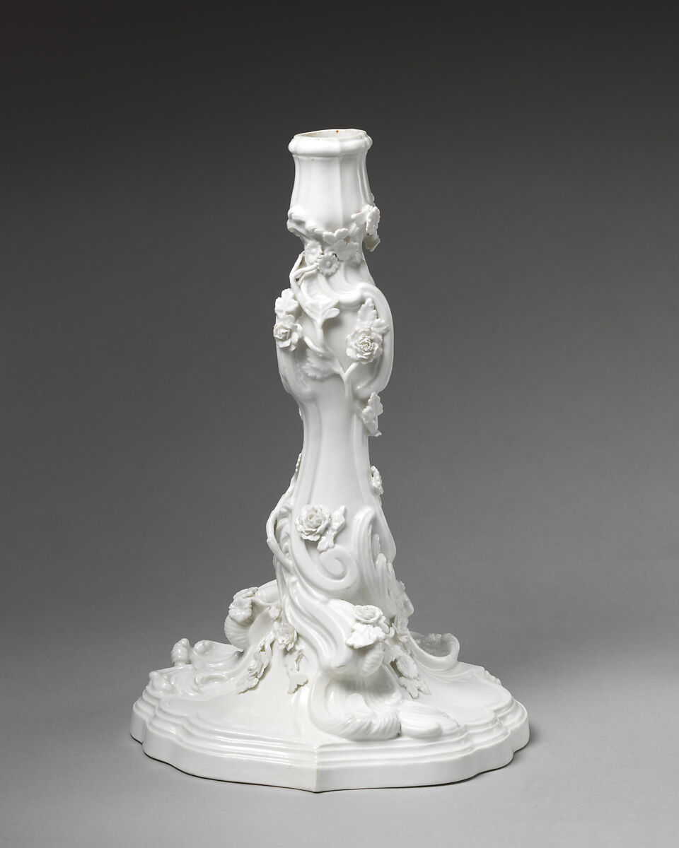 Candlestick, Meissen Manufactory (German, 1710–present), Hard-paste porcelain, German, Meissen