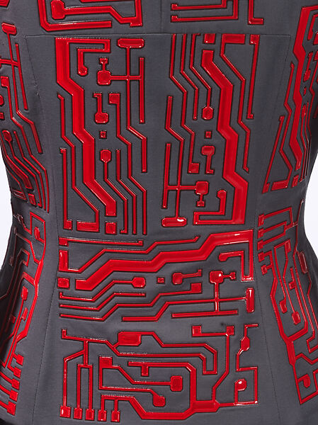 Ensemble, House of Givenchy (French, founded 1952), wool, silk, elastane, plastic (vinyl), French