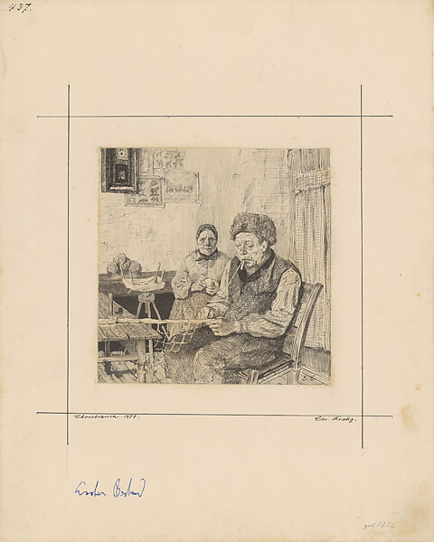 The Net Mender (Garnbinderen), Christian Krohg (Norwegian, Vestre Aker 1852–1925 Oslo (Kristiania)), Oil on canvas