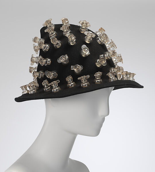 Hat, Naoki Takizawa (Japanese, born 1960), wool, plastic, silk, Japanese