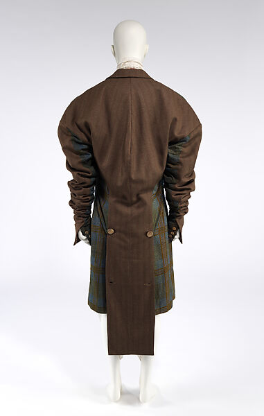 Ensemble, John Galliano (founded 1984), (a) wool, cotton, horn, (b) cotton, mother-of-pearl, (c) cotton, mother-of-pearl, (d) cotton, mother-of-pearl, British