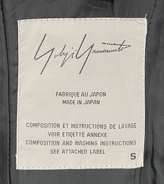 Ensemble, Yohji Yamamoto (Japanese, born Tokyo, 1943), (a) wool, synthetic fiber, cotton, plastic; (b) nylon, (c) wool, synthetic fiber, cotton, Japanese