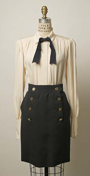 Suit, Yves Saint Laurent (French, founded 1961), wool, silk, French