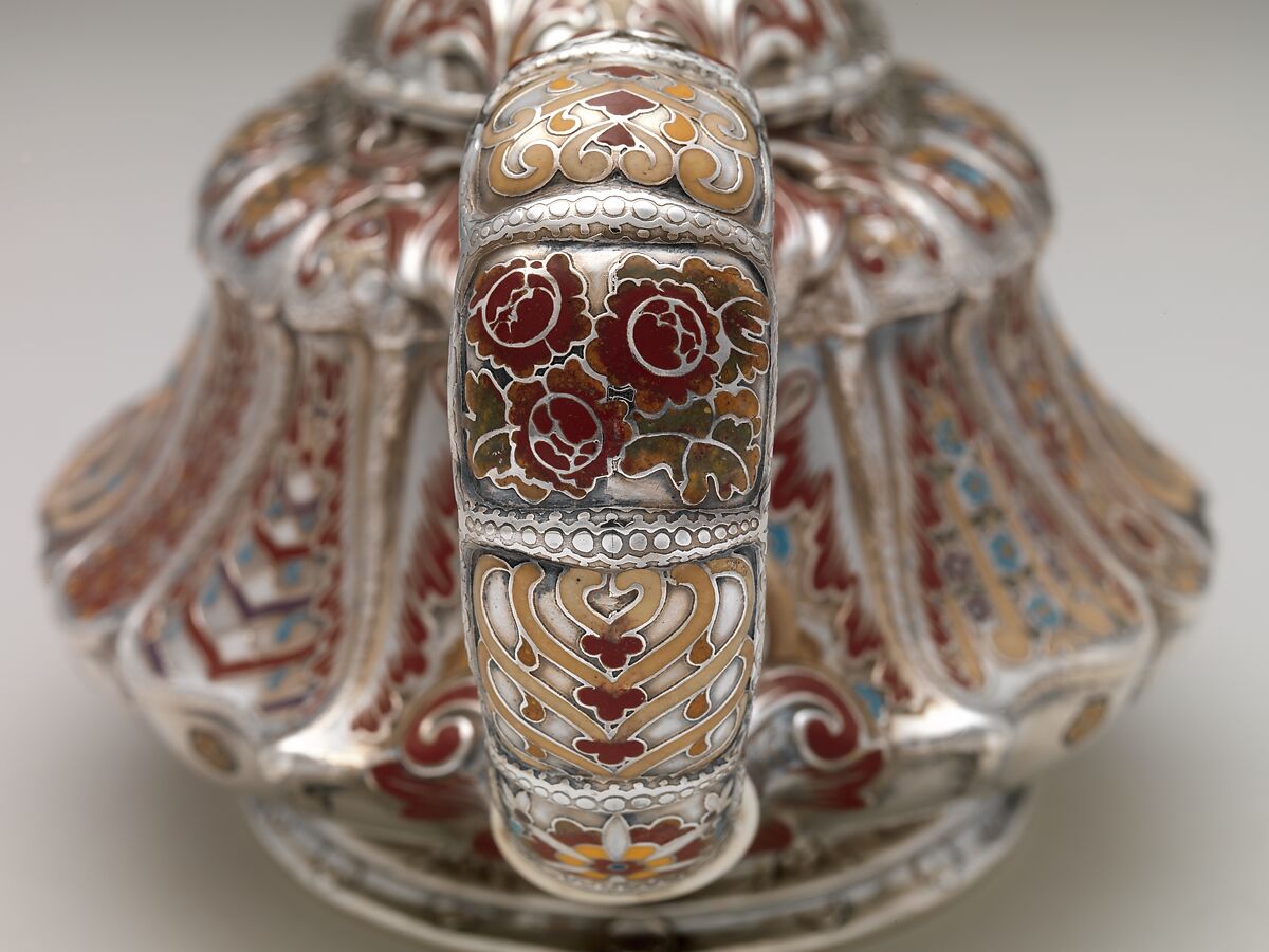 Teapot, Tiffany &amp; Co. (1837–present), Silver, silver-gilt, enamel and ivory, American