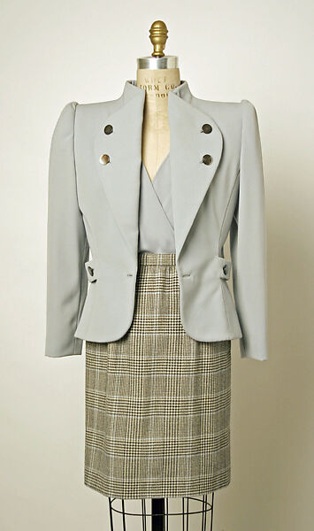 Suit, Valentino S.p.A. (Italian, founded 1959), a) wool
b) silk
c) wool, Italian 