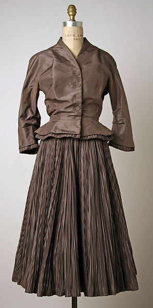 Ensemble, Hattie Carnegie, Inc. (American, 1918–1965), (a,b) silk; (c) synthetic, American 