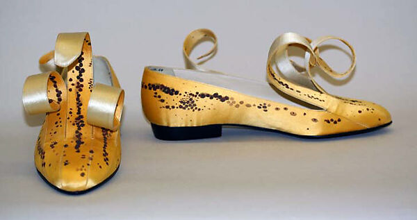Shoes, Isabel Canovas (French, born 1945), silk, leather, French