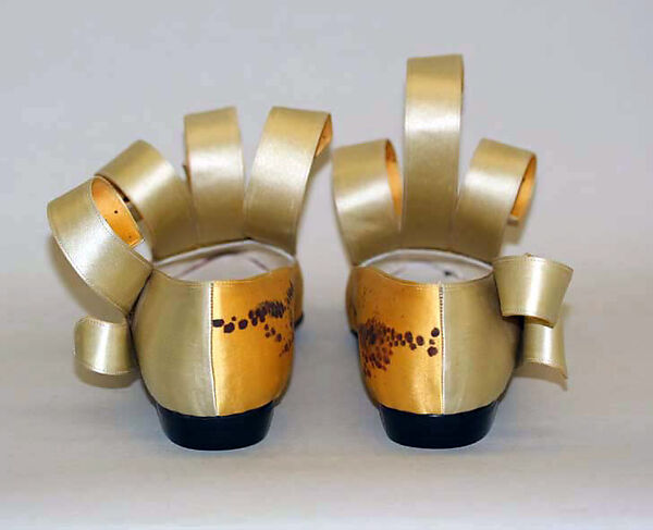 Shoes, Isabel Canovas (French, born 1945), silk, leather, French