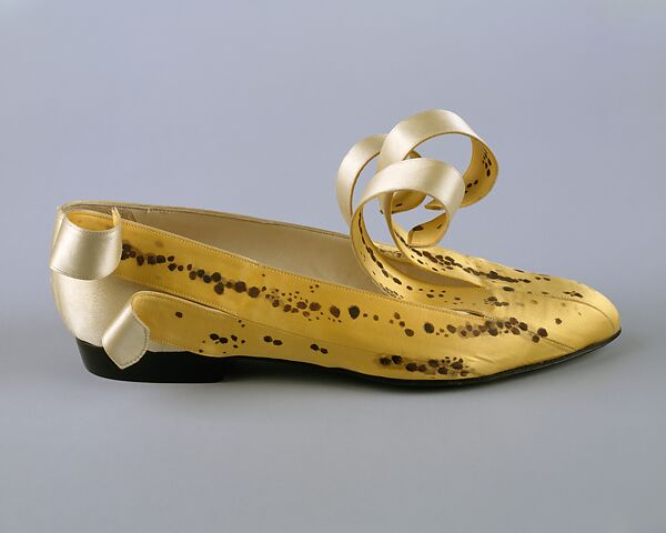 Shoes, Isabel Canovas (French, born 1945), silk, leather, French 