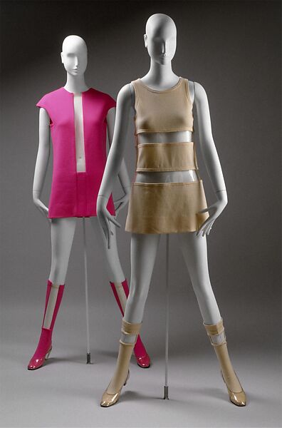 Ensemble, (a–d) Rudi Gernreich (American (born Austria), Vienna 1922–1985 Los Angeles, California), (a, c, d) wool, plastic (vinly)
(b) wool
(e,f) leather, plastic (vinyl), American 