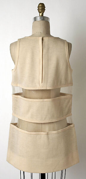 Ensemble, (a–d) Rudi Gernreich (American (born Austria), Vienna 1922–1985 Los Angeles, California), (a, c, d) wool, plastic (vinly)
(b) wool
(e,f) leather, plastic (vinyl), American