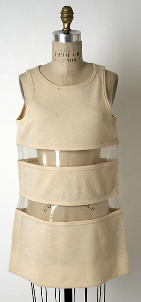 Ensemble, (a–d) Rudi Gernreich (American (born Austria), Vienna 1922–1985 Los Angeles, California), (a, c, d) wool, plastic (vinly)
(b) wool
(e,f) leather, plastic (vinyl), American