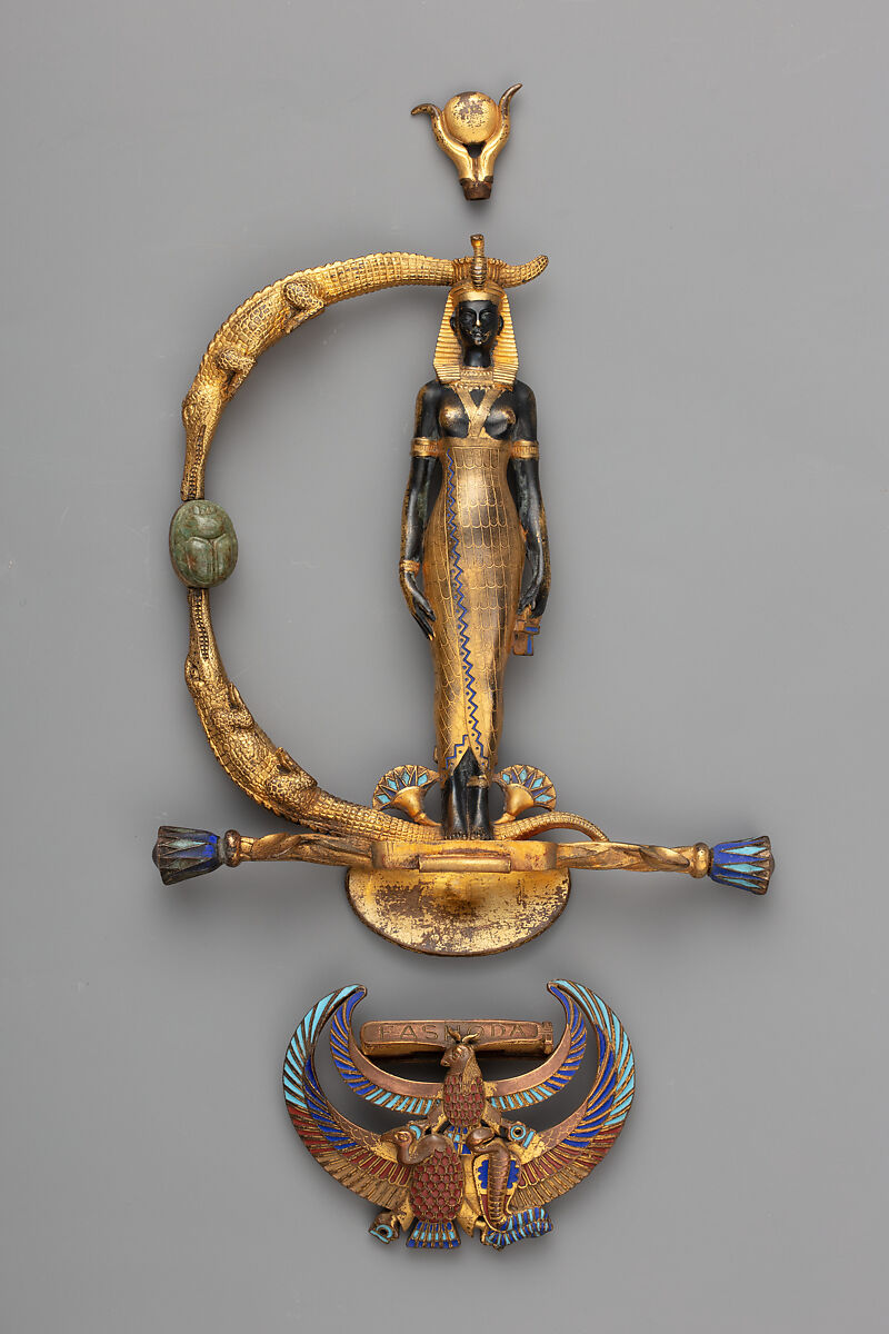 Presentation Sword Honoring Commandant Jean-Baptiste Marchand (1863–1934) for His Conduct at Fashoda, Hilt designed by Jean-Joseph-Marie-Anatole Marquet de Vasselot (French, Paris 1840–1904 Neuilly-sur-Seine), Copper alloy, gold, enamel, jade, steel, French, Paris