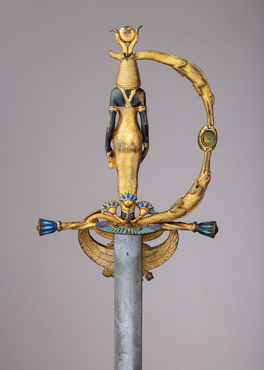 Presentation Sword Honoring Commandant Jean-Baptiste Marchand (1863–1934) for His Conduct at Fashoda, Hilt designed by Jean-Joseph-Marie-Anatole Marquet de Vasselot (French, Paris 1840–1904 Neuilly-sur-Seine), Copper alloy, gold, enamel, jade, steel, French, Paris