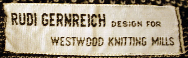 Maillot, Rudi Gernreich (American (born Austria), Vienna 1922–1985 Los Angeles, California), wool, elastic, American