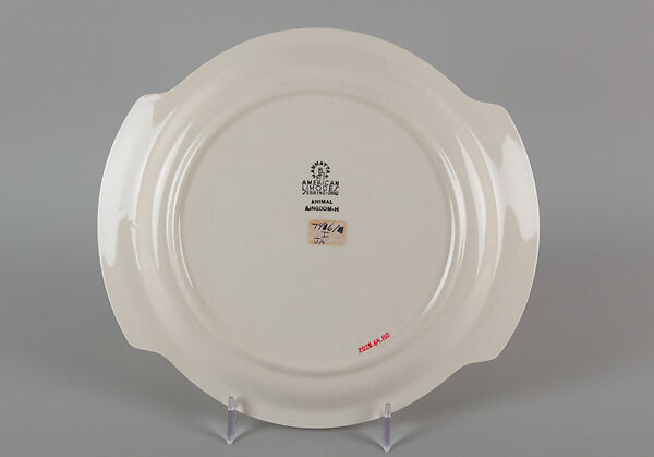 "Animal Kingdom" cake plate, Viktor Schreckengost (American, Sebring, Ohio 1906–2008 Cleveland, Ohio), Earthenware, American